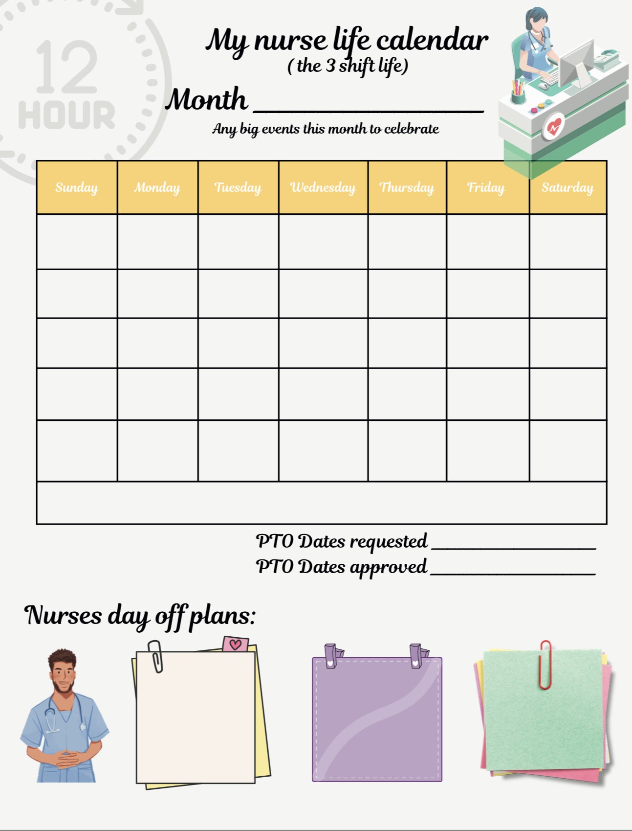 Nurse Planner 8.5x11in